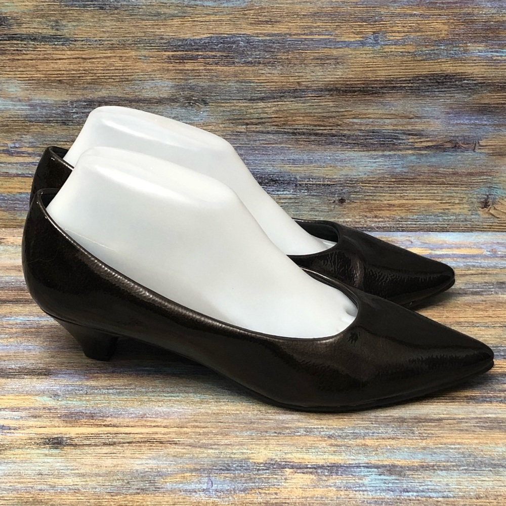 Soft Style a Hush Puppies Company Womens Pumps Slip on Shimmer Faux Leather 9 M